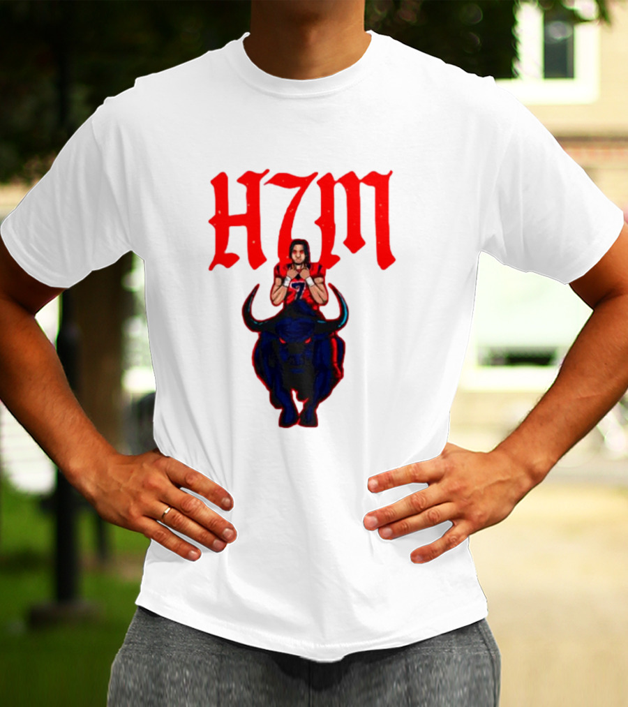H7M CJ Stroud Houston Texans Bull T-Shirt