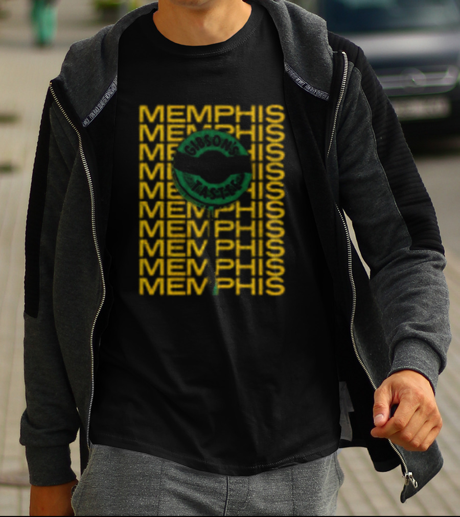Gibson's Donuts Memphis Iconic Sweet Indulgence In Classic Green T-Shirt