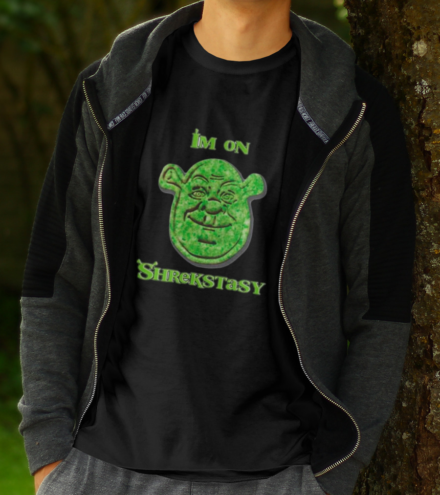 I'm On Shrekstasy Face Green T-Shirt