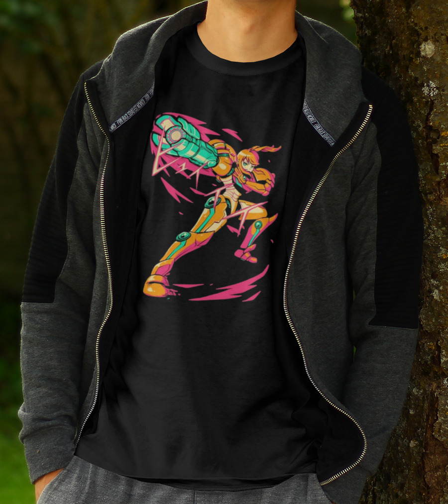 The Yetee Take Aim Metroid Samus Power Suit T-Shirt