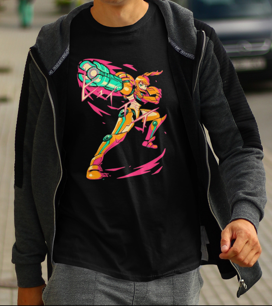 The Yetee Take Aim Metroid Samus Power Suit T-Shirt