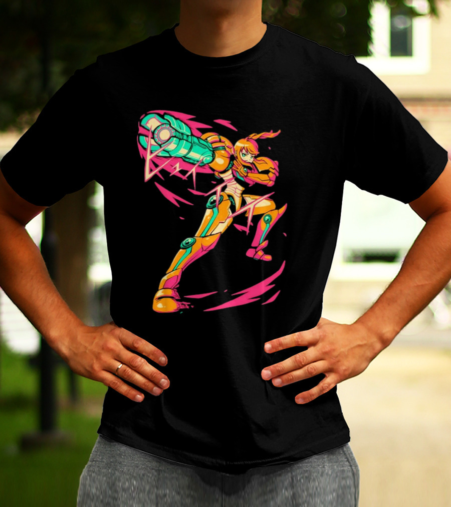 The Yetee Take Aim Metroid Samus Power Suit T-Shirt