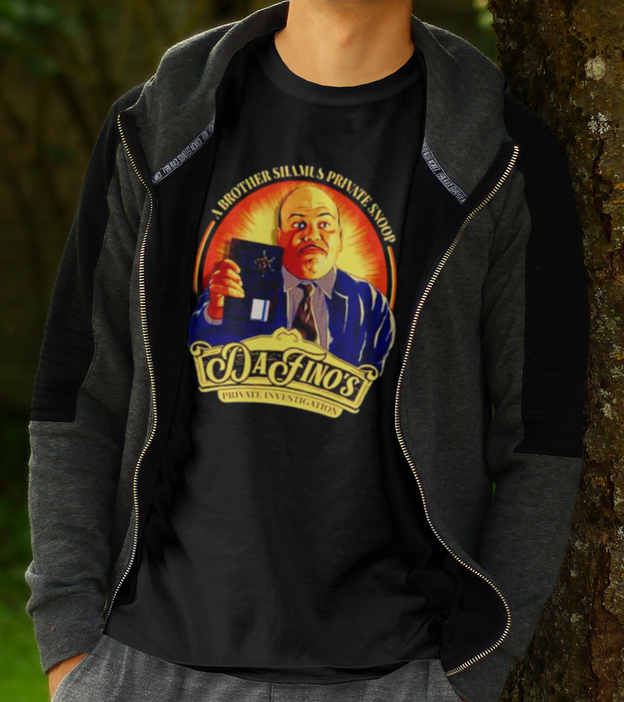 A Brother Shamus Private Snoop DaFino's Private Investigation Badge T-Shirt