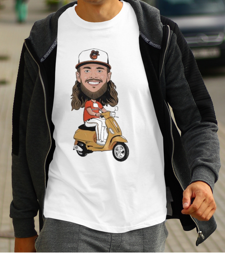 Baltimore Orioles Vespi Riding A Vespa Scooter T-Shirt
