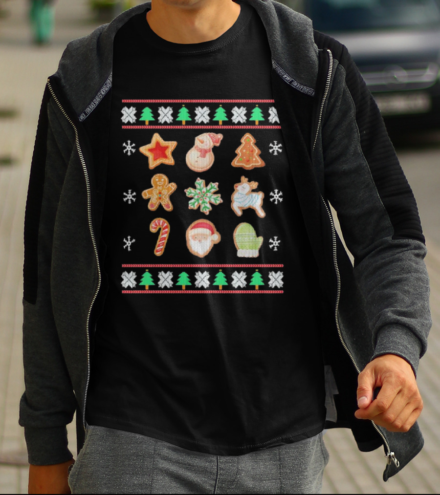 Christmas Cookies Gingerbread Snowflakes Santa Holiday T-Shirt