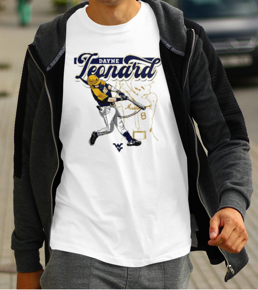 Dayne Leonard West Virginia University Baseball Player T-Shirt