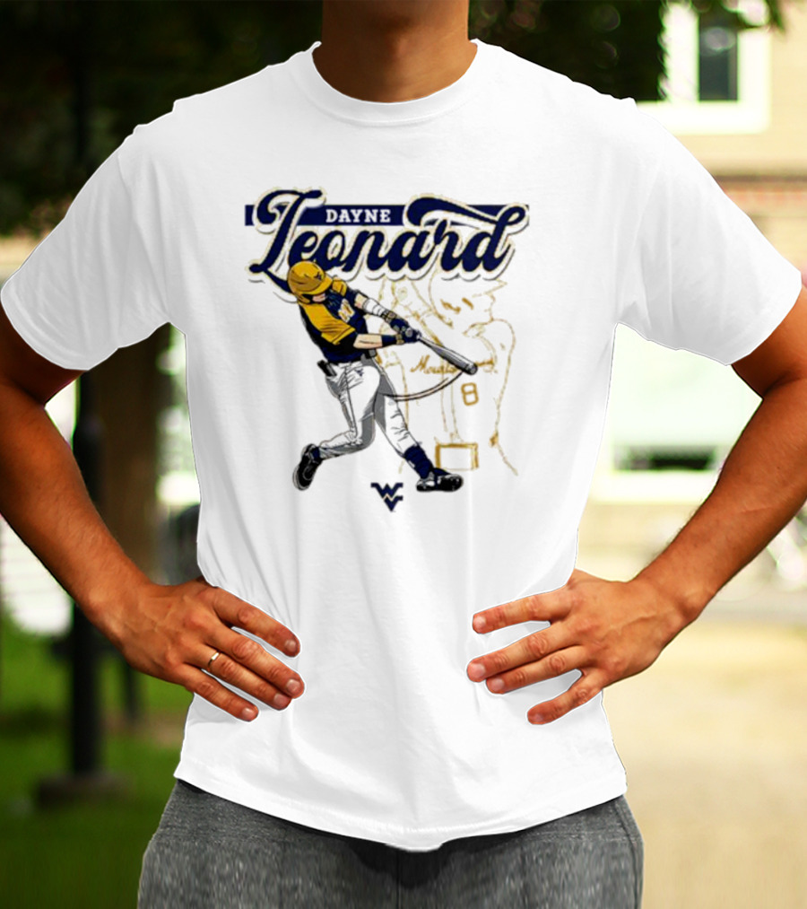 Dayne Leonard West Virginia University Baseball Player T-Shirt