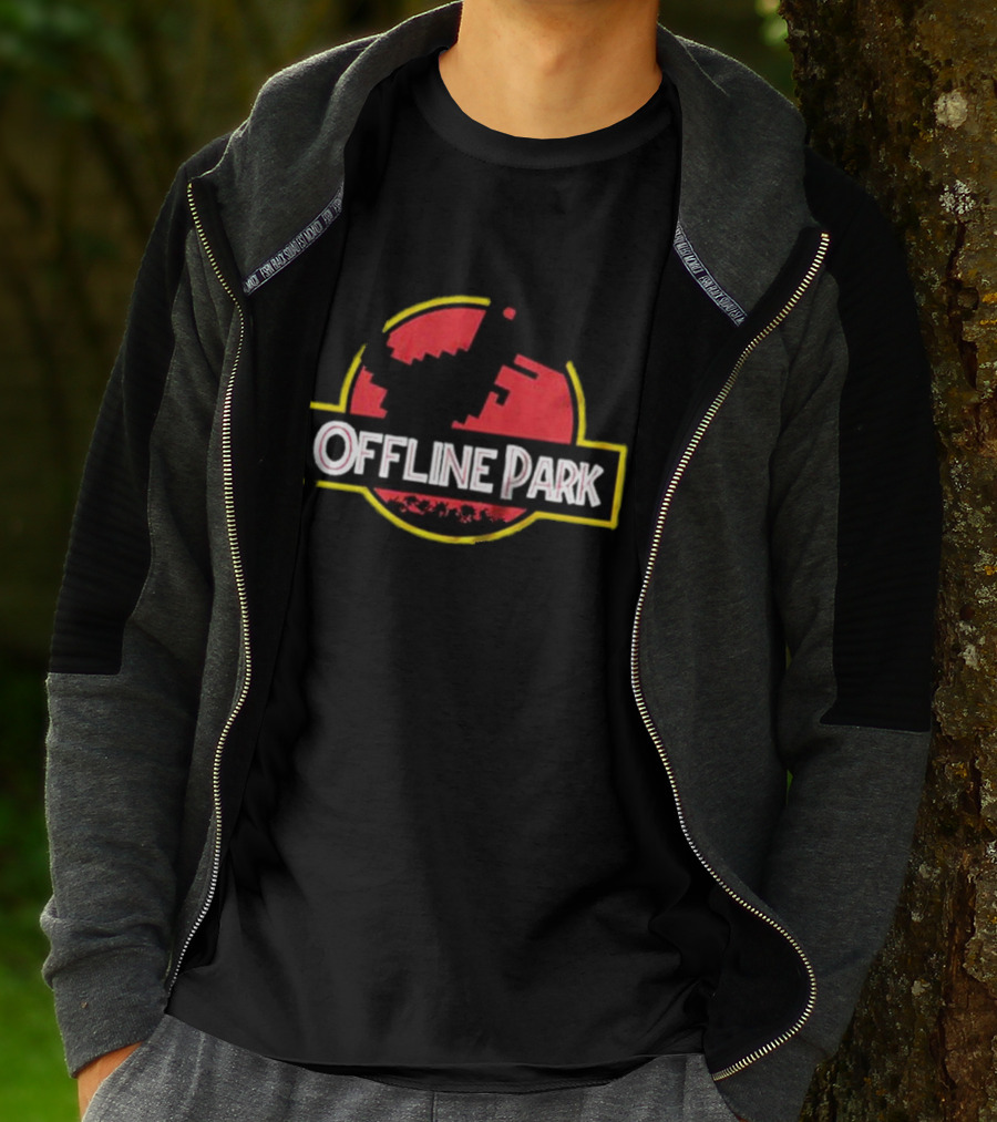 Offline Park Dinosaur Pixel T-Shirt