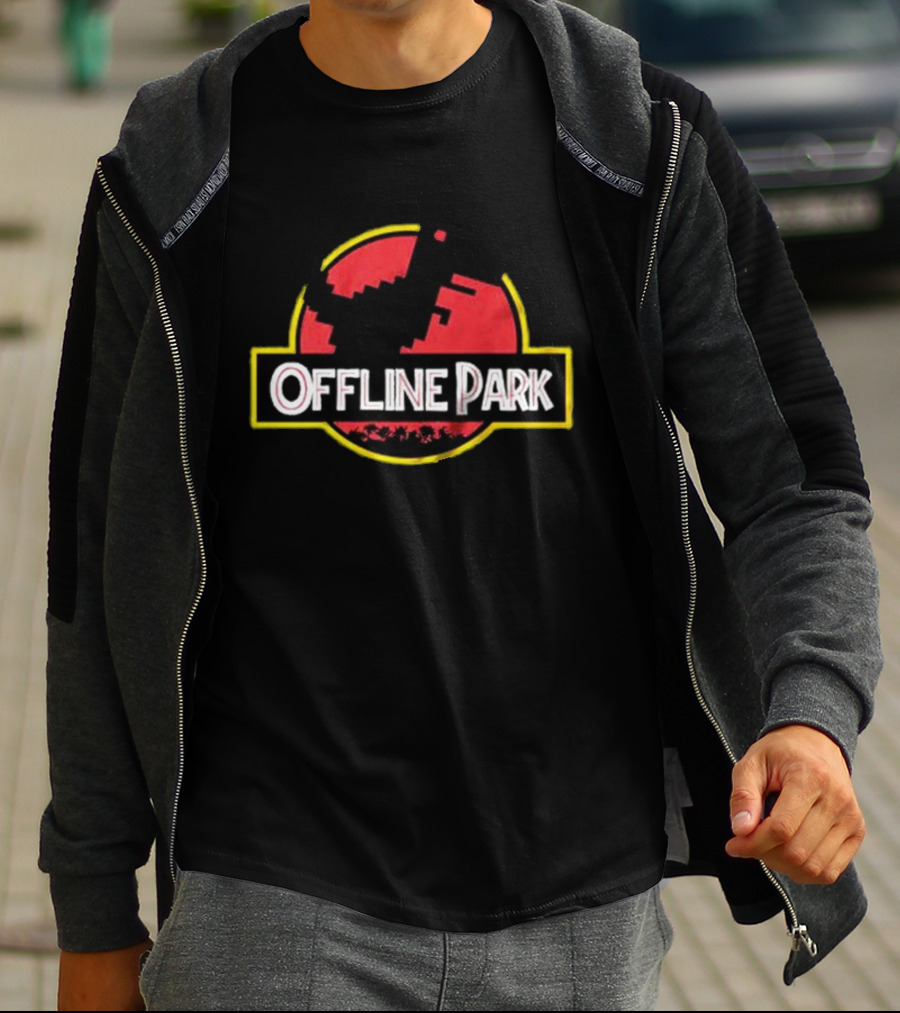 Offline Park Dinosaur Pixel T-Shirt