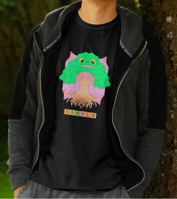 Simple Tree World Blocks Bright T-Shirt
