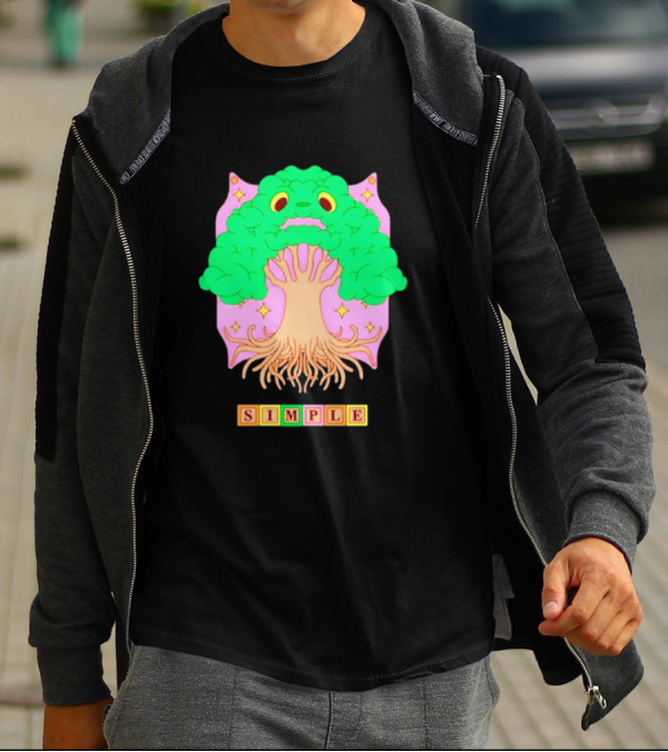 Simple Tree World Blocks Bright T-Shirt