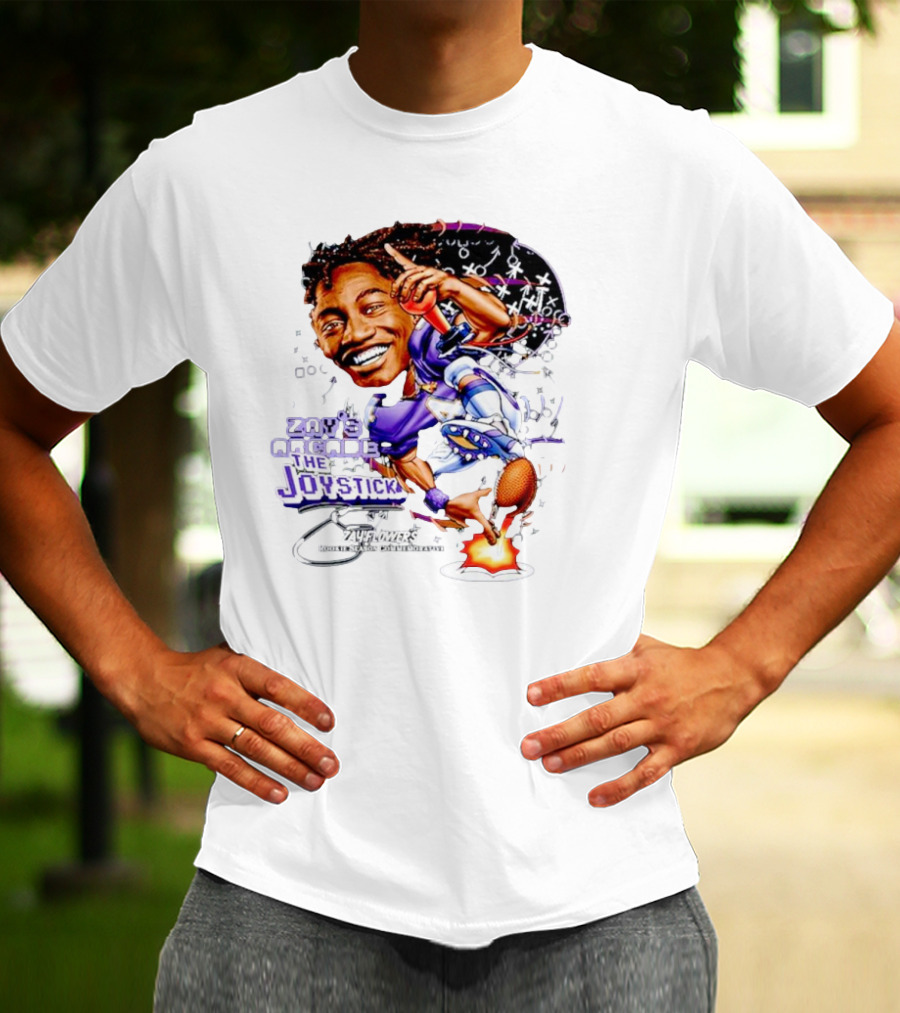 Zay’s Arcade The Joystick Zay Flowers Rookie Season Collaborator T-Shirt