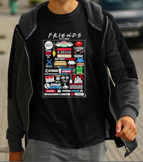 Friends The TV Series Iconic Quotes And Symbols T-Shirt