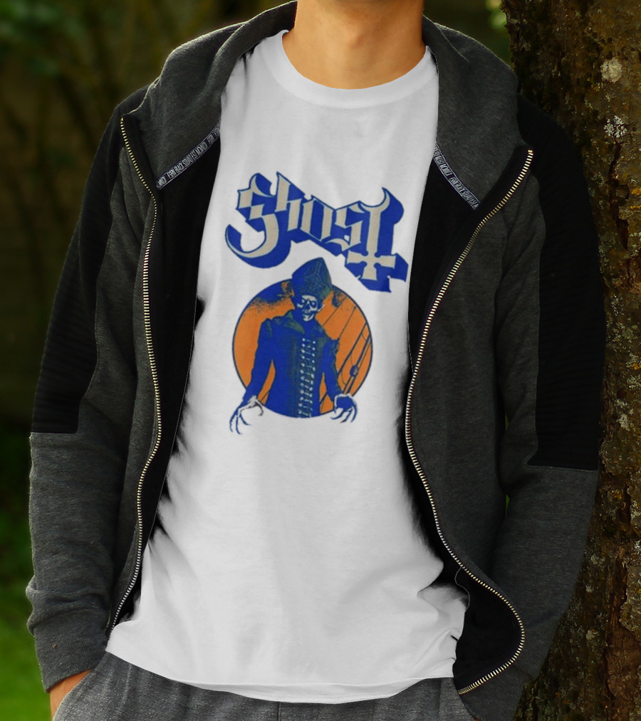 Ghost Band Blue Orange Skeleton Clown Raglan T-Shirt