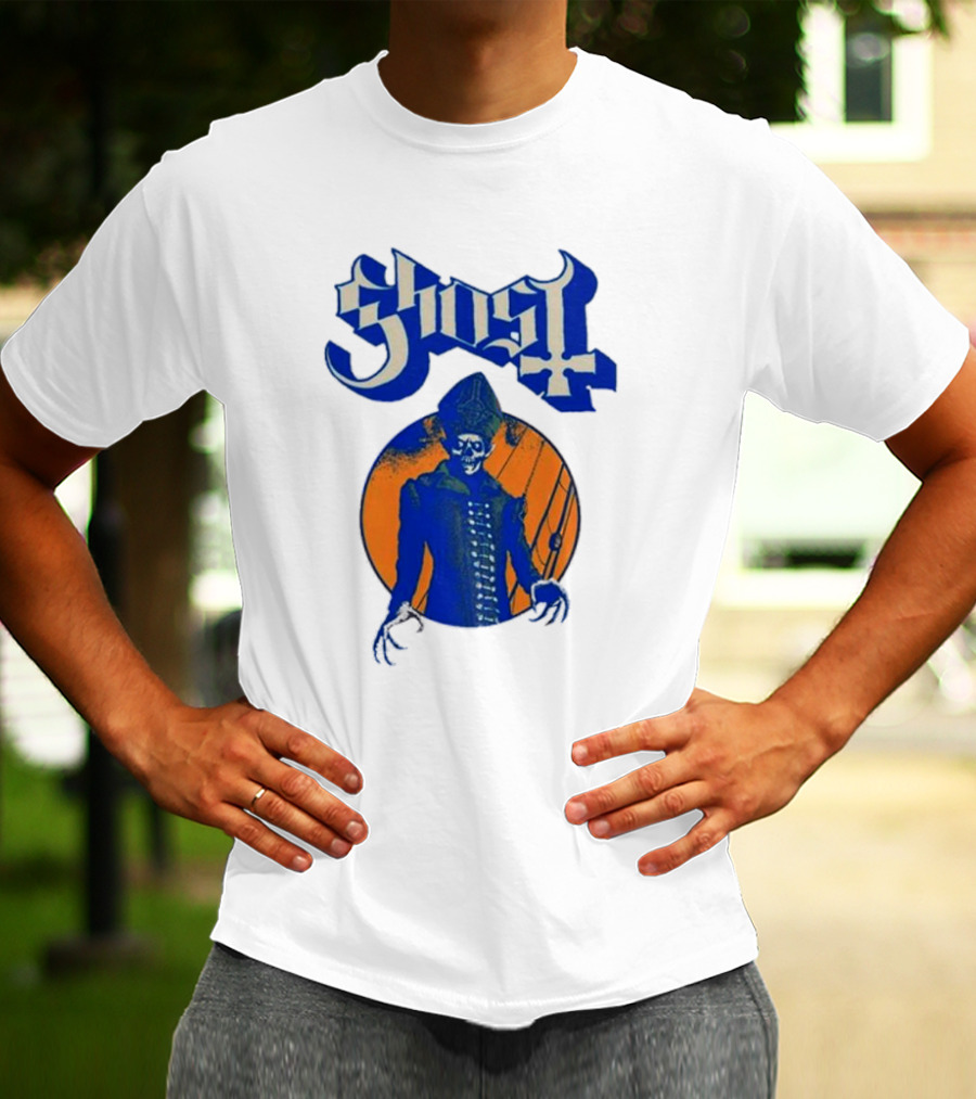 Ghost Band Blue Orange Skeleton Clown Raglan T-Shirt