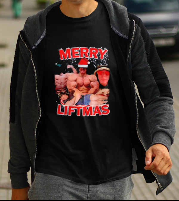 Merry Liftmas Sam Sulek Santa Memes Bodybuilding Humor T-Shirt