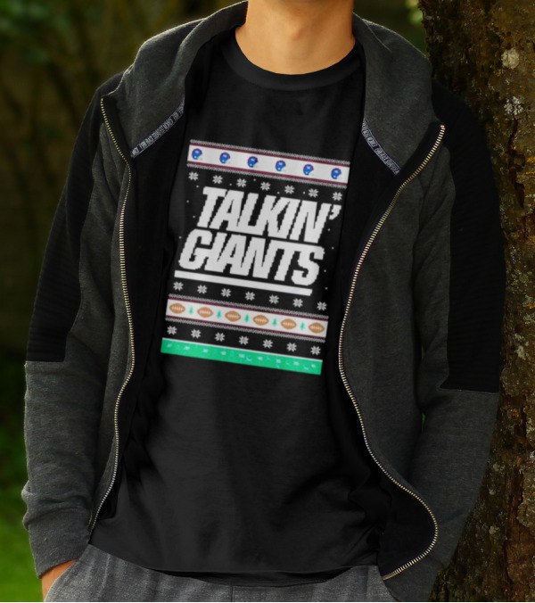 Talkin’ Giants Ugly Christmas Sweater Football T-Shirt