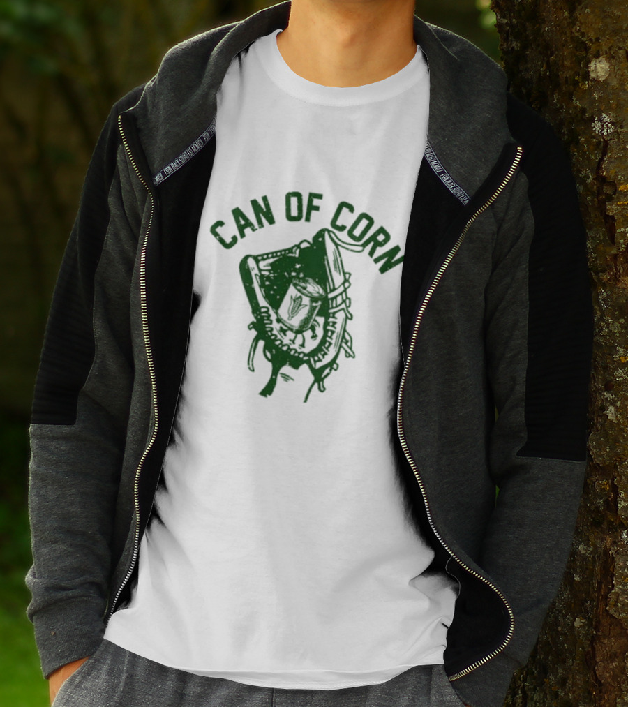 Can Of Corn Baseball Glove T-Shirt