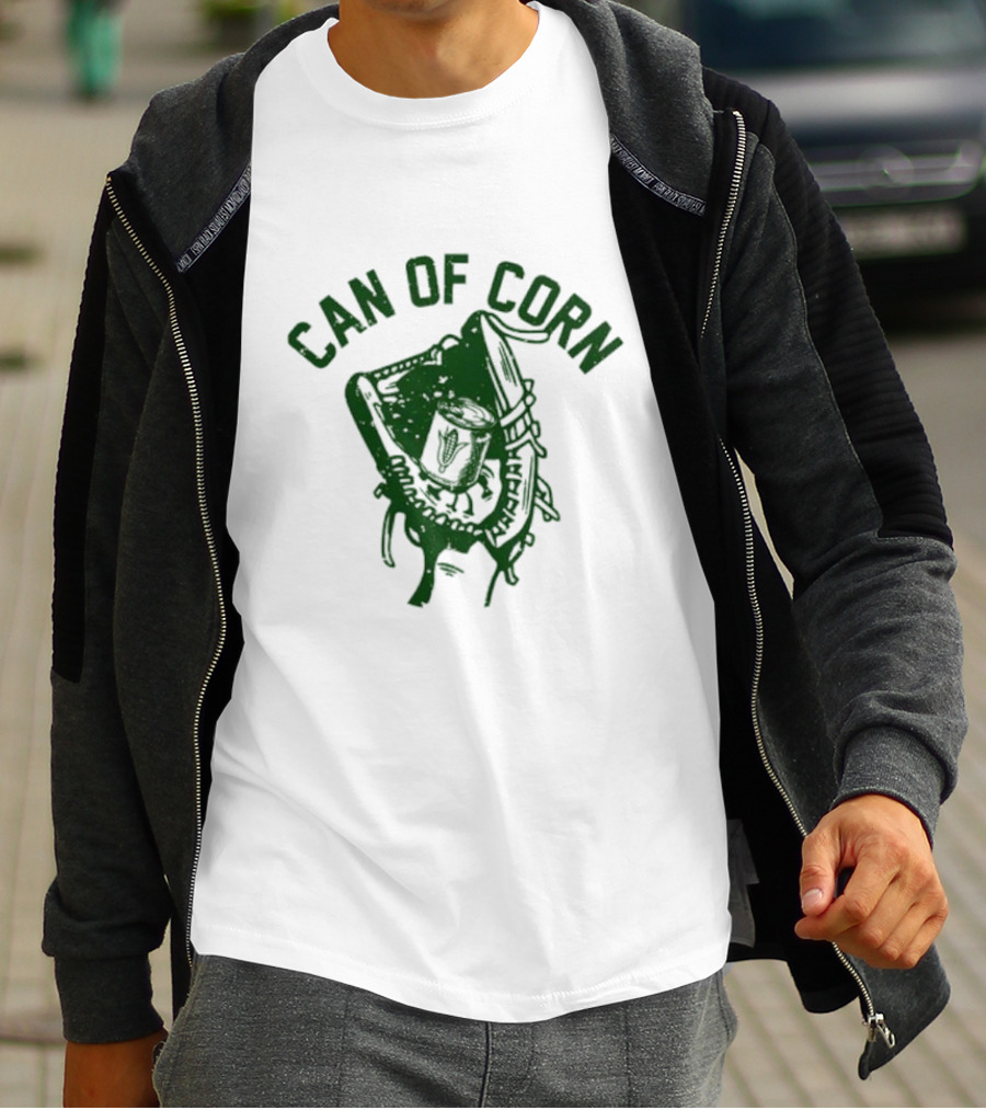 Can Of Corn Baseball Glove T-Shirt