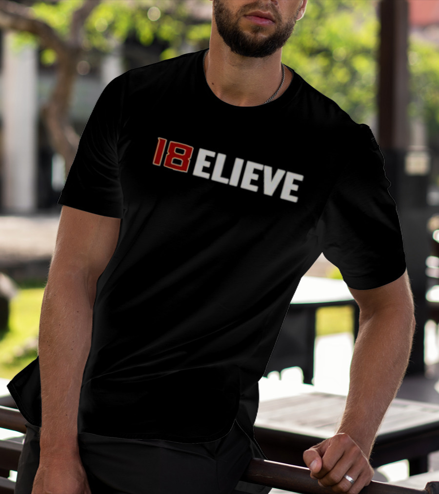 Jordan Travis 18 Believe Football Motivation T-Shirt
