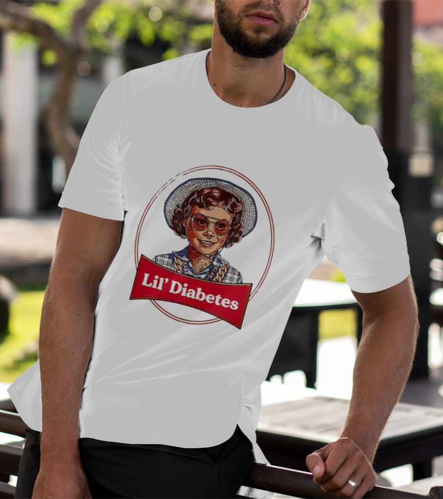 Lil’ Diabetes Retro Kid With Hat And Glasses T-Shirt