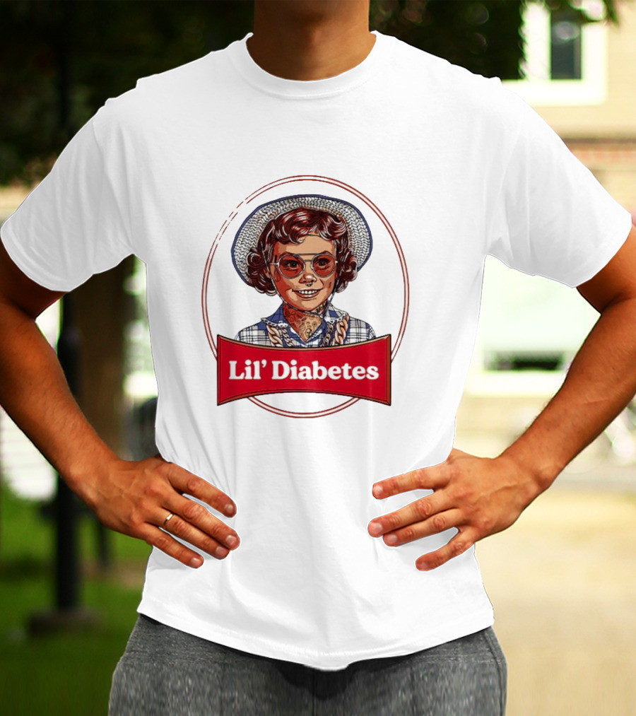 Lil’ Diabetes Retro Kid With Hat And Glasses T-Shirt