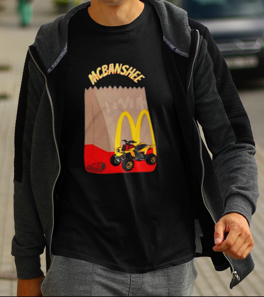 MCBANSHEE Logo Bag With Yellow Quad Bike And McDonald's Arches T-Shirt