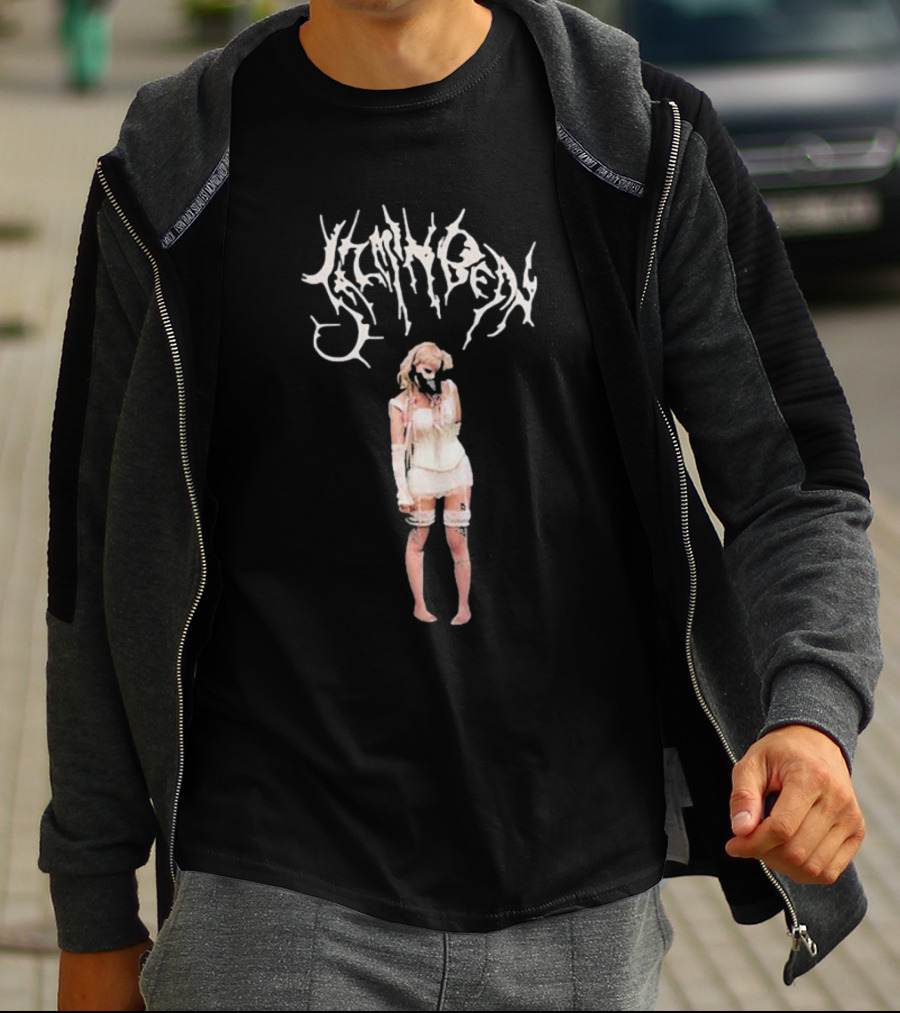 Jazmin Bean Distorted Logo With Grunge Style Doll-like Figure T-Shirt