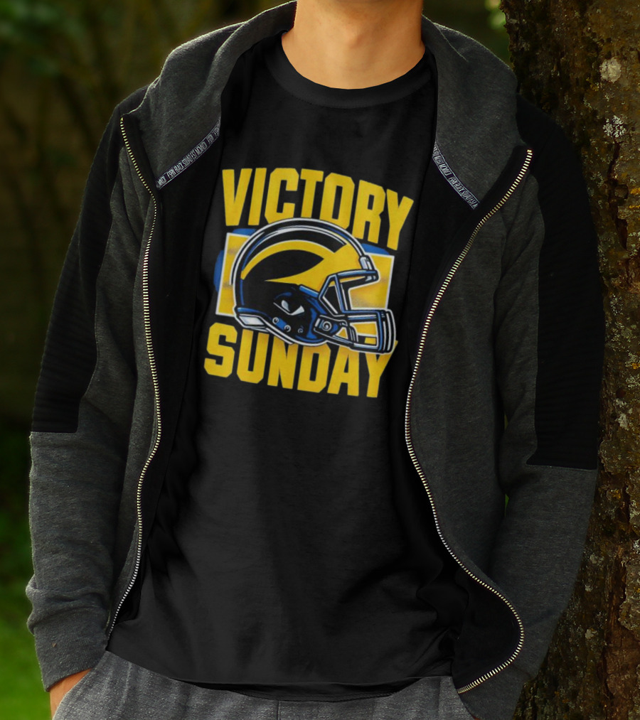 Victory Sunday Michigan Helmet T-Shirt