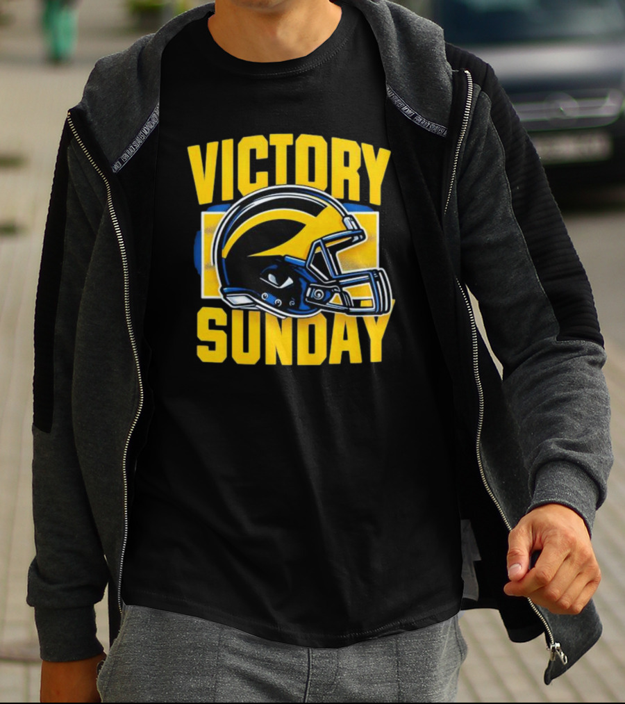 Victory Sunday Michigan Helmet T-Shirt
