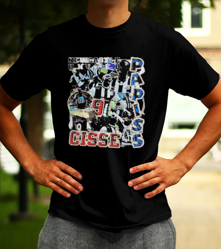 Newcastle United Papiss Cisse 9 Football Celebration Collage T-Shirt
