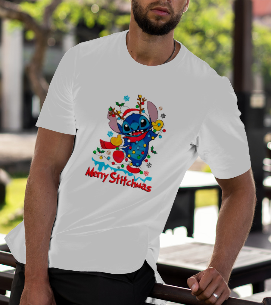 Merry Stitchmas Santa Merry Christmas Stitch T-Shirt