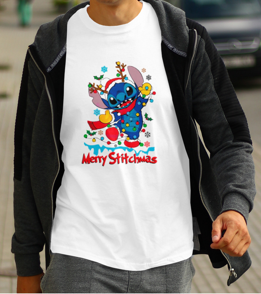 Merry Stitchmas Santa Merry Christmas Stitch T-Shirt
