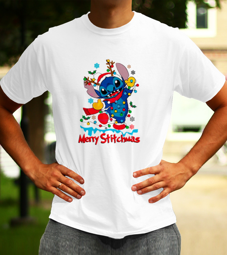 Merry Stitchmas Santa Merry Christmas Stitch T-Shirt