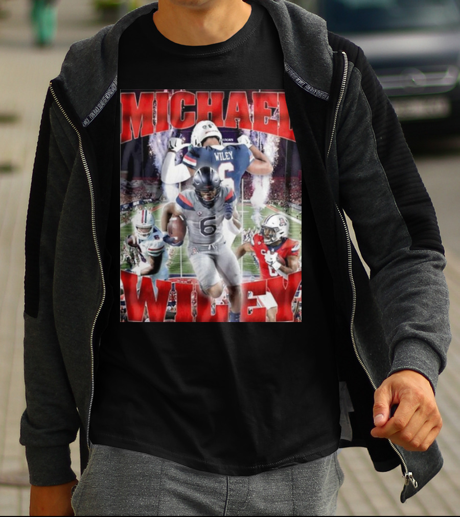 Michael Wiley Arizona Wildcats Football Dynamic On-Field Action T-Shirt