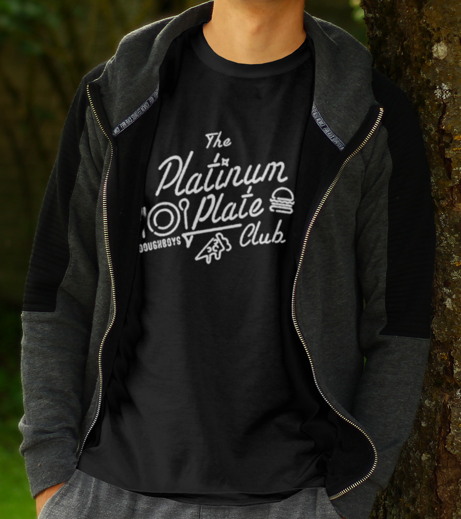 The Platinum Plate Club Doughboys Burger Pizza Utensils T-Shirt