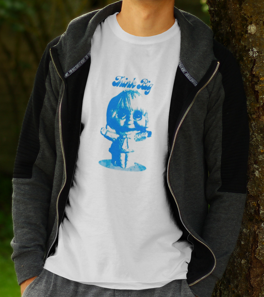 Think Big Blue Figurine With Large Eyes T-Shirt