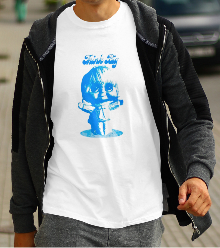 Think Big Blue Figurine With Large Eyes T-Shirt
