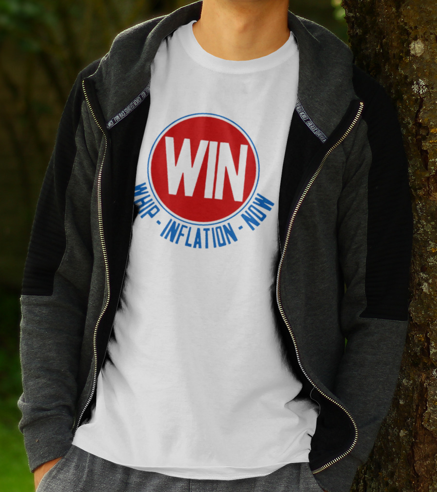 WIN Whip Inflation Now Retro Red Circle T-Shirt