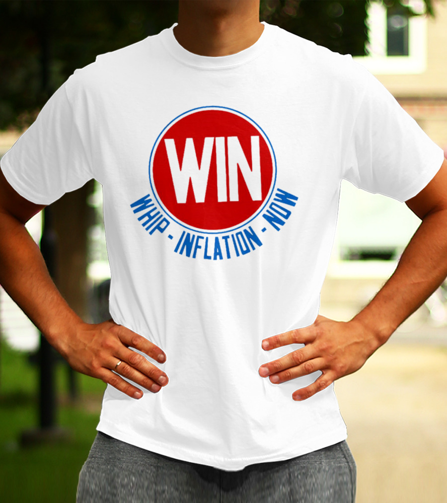 WIN Whip Inflation Now Retro Red Circle T-Shirt