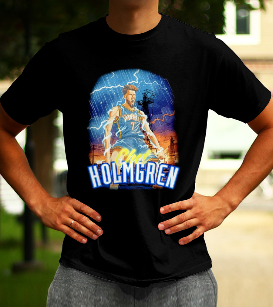 Chet Holmgren Thunder Basketball Storm Oklahoma City T-Shirt