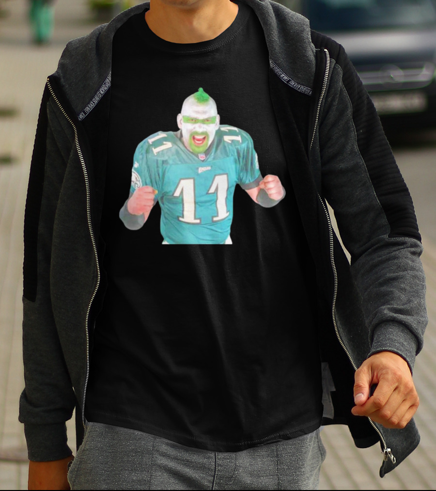 Jamie Pagliei The Philly Sports Fanatic In Eagles Jersey 11 T-Shirt