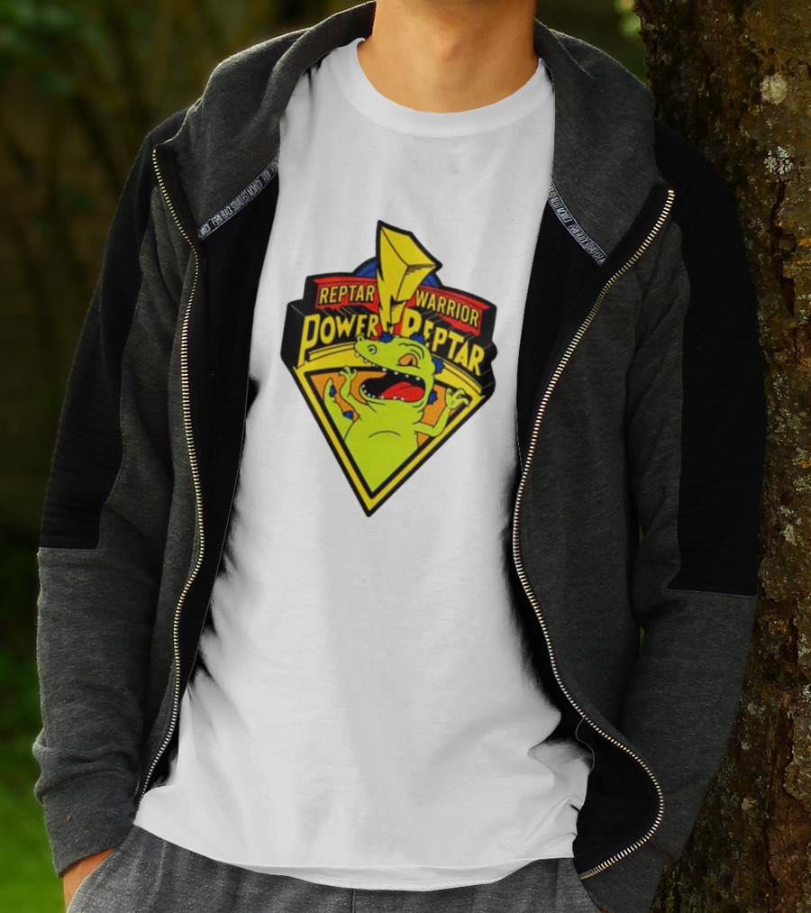Reptar Warrior Power Peptar Rugrats Dinosaur Lightning Roar T-Shirt