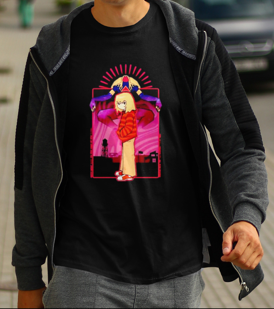 Rory Soul Survivor Animation Character With Oversized Hoodie And Cosmic Creature T-Shirt