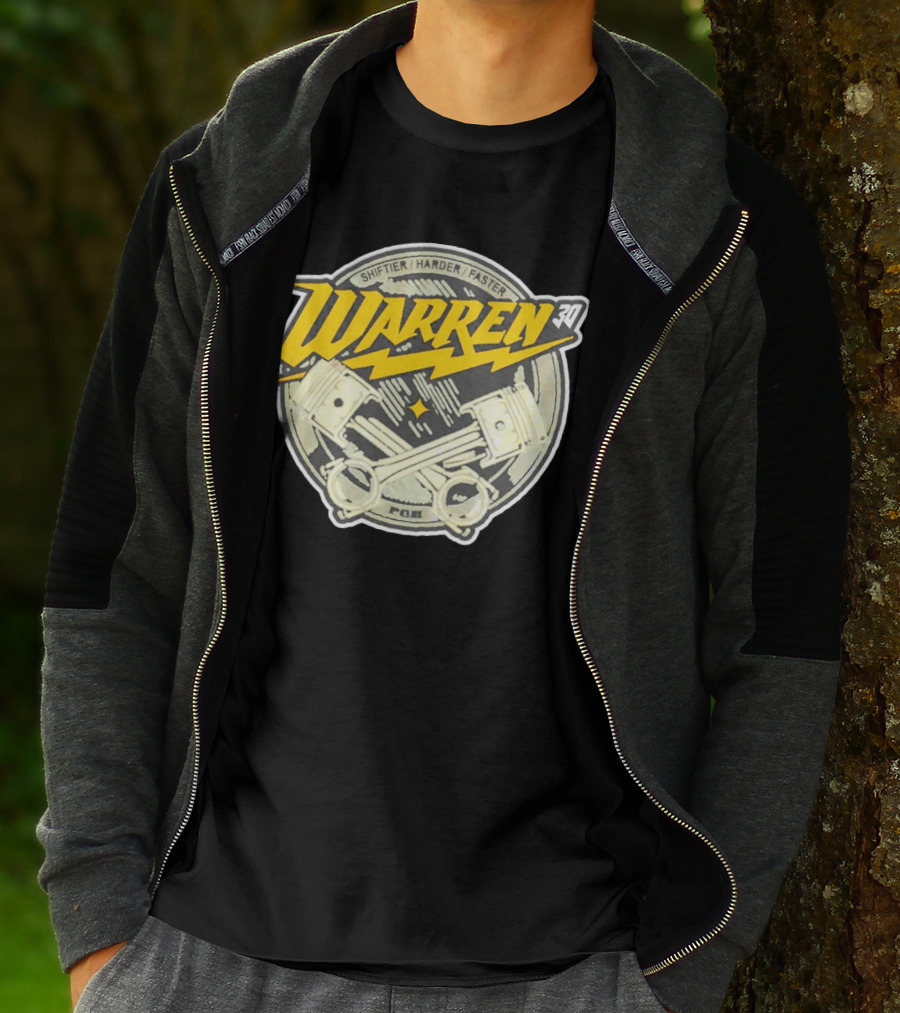 Shiftier Harder Faster Warren 30 Racing Pistons PMF T-Shirt