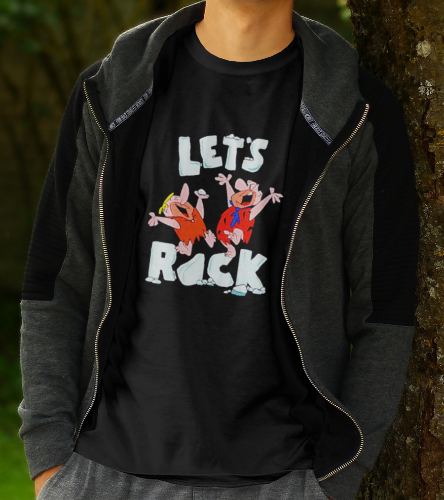 The Flintstones Let's Rock Fred And Barney Dancing T-Shirt
