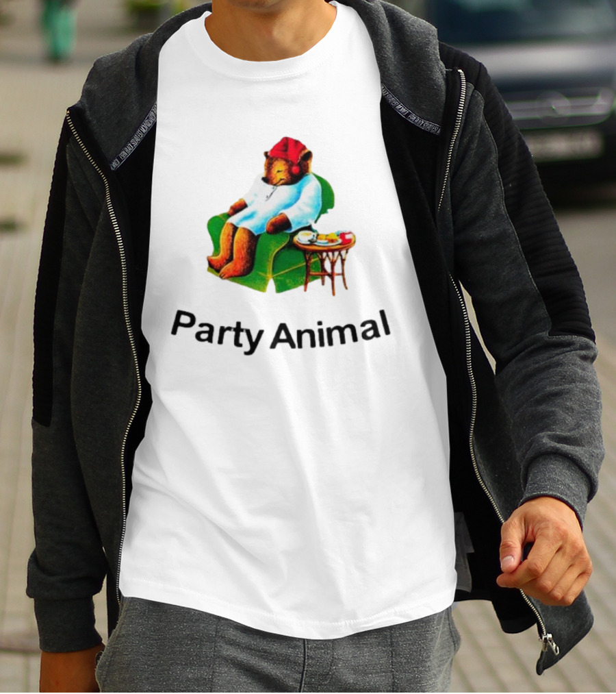 Bear In Red Hat And Robe Tea Party Animal T-Shirt