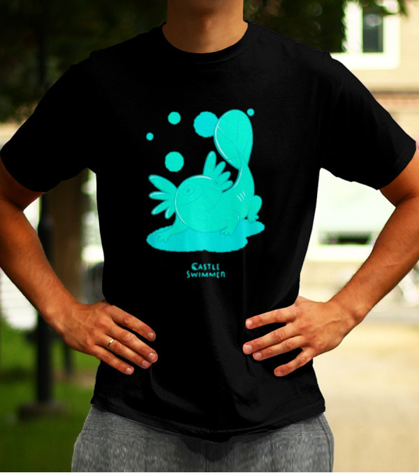 Castle Swimmer Glowing Axolotl Bubbles T-Shirt