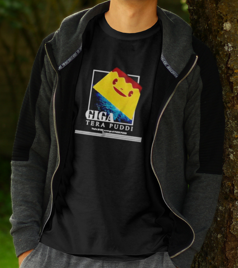 Giga Tera Puddi Earth Space Pudding Face T-Shirt