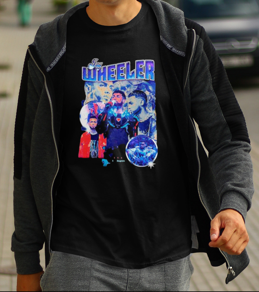 Jay Wheeler Multicolor Concert Collage And Portraits T-Shirt